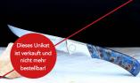 AUSVERKAUFT: UNIKAT: Jagdmesser von Claude Dozorme, Edition MORLOS 03, Ahorn blau, brosse/brillant Ansicht 1