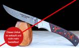 UNIKAT: Jagdmesser von Claude Dozorme, Edition MORLOS 04, Damast, Carbon rot, brosse Ansicht 1