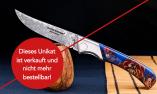 UNIKAT: Jagdmesser Claude Dozorme, Edition MORLOS 11, Kunstharz/Tannenzapfen, Damast, brillant Ansicht 1
