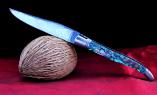 Taschenmesser Laguiole Le Fidèle, Edition M160 IRIS, Damast 160 Lagen, Abalone, brosse, guillochierte Biene Ansicht 1