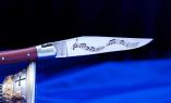 Taschenmesser Laguiole du Barry, EDITION MUSIK, 11 cm, Amaranth, guillochierte Biene, brosse Ansicht 1