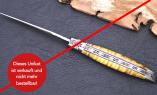 UNIKAT: Taschenmesser Laguiole en Aubrac, Edition MESSERBLATT, Mammutbackenzahn, Plein, guillochierte Biene  Ansicht 1
