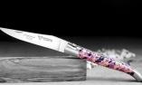 Laguiole-Taschenmesser Laguiole en Aubrac, Edition LAVA violett, Double Platines, brosse, Lavastein Ansicht 1
