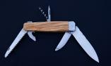 Jagdmultitool Douris Chastel, Edition HALLALI Olivenholz, 6-teilig, brosse Ansicht 1