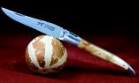 Taschenmesser Laguiole Le Fidele CISELE, Wacholderholz, guillochierte Biene, brosse Ansicht 1