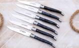 Steakmesser Set Laguiole en Aubrac, 6-teilig,Pappelholz blau, brosse/brillant Ansicht 1