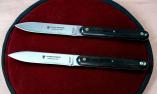 Steakmesser-Set Navette von Claude Dozorme, Ebenholzgriff, 2 Stück Ansicht 1