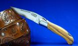 Taschenmesser Arbalete G. David, BREGAN, Olivenholz, brosse, double platines Ansicht 1