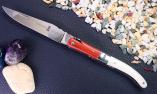 Taschenmesser Chevalier Laguiole Edition ARTHOS 02, Double Platines, Brillant, Plein, Rosenholz/Knochen Ansicht 1