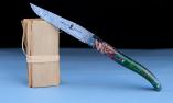 Taschenmesser Chevalier Laguiole, Edition NEW BERLONE 07,  Damast, doubles Platines, Tannenzapfen, brosse Ansicht 1