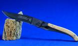 Taschenmesser Claude Dozorme, Laguiole Liner Lock Grand Modele 06, Wacholder, schwarze Klinge Ansicht 1