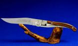 Taschenmesser Claude Dozorme, Laguiole Liner Lock Grand Modele 01, Vallernia, brosse Ansicht 1