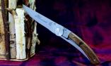 Taschenmesser Claude Dozorme, Thiers Liner Lock, Edition Nature WANDER*IN, Nussbaum Ansicht 1