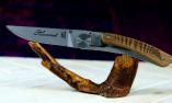 Taschenmesser Claude Dozorme, Thiers Liner Lock, Edition Nature FARN, Nussbaum Ansicht 1