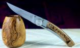 Taschenmesser Claude Dozorme, Thiers Liner Lock, Edition Nature ALPEN, Nussbaum Ansicht 1