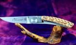 Taschenmesser Claude Dozorme, Thiers Liner Lock, Edition Nature WABEN, Eiche Ansicht 1