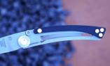 Taschenmesser Claude Dozorme, Thiers Liner Lock, Edition Swarovski schwarz, 9 cm, brosse Ansicht 1