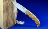 Taschenmesser Joker 11 cm, TERRIER, Olivenholz, Backlock-Arretierung, brosse Ansicht 1