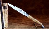 Taschenmesser Laguiole Arbalete Genes David, Double Platines, Olivenholz, brosse Ansicht 1