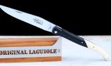 Taschenmesser Laguiole Arbalete Genes David, Ebenholz + Knochen, double Platines, Plein, brillant Ansicht 1