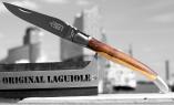 Taschenmesser Laguiole Arbalete Genes David, Pistazienholz, brillant, guillochierte Biene Ansicht 1