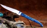 Taschenmesser Laguiole Armand Cayzac, Edition ARAMIS, Pappelholz blau, brosse, DREOS-Griff Ansicht 1
