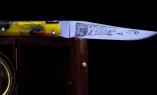 Taschenmesser Laguiole Chevalier, Edition ARECO ASKAN - OSGAND, Hybridholz, brosse, Plein, double platines Ansicht 1
