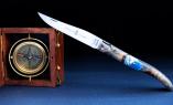 Taschenmesser Laguiole Chevalier, Edition ARECO ASKAN - SÜGAND, Hybridholz, brosse, Plein, double platines Ansicht 1
