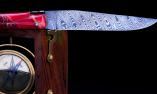 Taschenmesser Laguiole Chevalier, Edition ARECO ASKAN - WESGAND, Damast, Hybridholz, brosse, Plein, double platines Ansicht 1