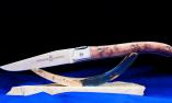 Taschenmesser Laguiole Chevalier Edition AVELINE 10, Wacholder, Drop9-System, brosse, guillochierte Biene Ansicht 1