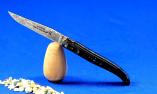 Taschenmesser Laguiole Claude Dozorme, Büffel, Damast, Plein, Gustav III, brillant Ansicht 1