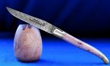 Taschenmesser Laguiole Claude Dozorme, Edition ANTHROPY 03, double platines, Damastklinge, brosse, Wacholder Ansicht 1