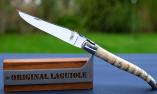 Halb-UNIKAT: Taschenmesser Laguiole David Dauvillaire, Edition BERGAS 05, Mammutbackenzahn, tripple Platines, brillant Ansicht 1