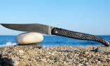 Taschenmesser Laguiole du Barry, Edition BLACK MOEH DAMAST, Carbongriff, Damast, guillochierte Biene, brilllant Ansicht 1