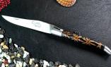 Taschenmesser Laguiole du Barry, Edition GOURMET Anis, brosse, guillochierte Biene Ansicht 1