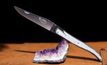 Taschenmesser Laguiole Du Barry, Edition SILVER NIGHT 02, Carbongriff, Plein, guillochierte Biene, brosse Ansicht 1