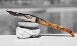 Taschenmesser Laguiole du Barry, Edition SIMPLEX 04, Aubrac Esche, brosse, guillochierte Biene Ansicht 1