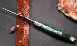 Taschenmesser Laguiole du Barry, GREEN ENERGY 02, 13 cm, Pappelholz, double platines, brillant Ansicht 2