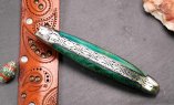 Taschenmesser Laguiole du Barry, GREEN ENERGY 02, 13 cm, Pappelholz, double platines, brillant Ansicht 4