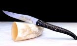 Taschenmesser Laguiole du Barry, Edition TANNOZ 01, guillochierte Biene, Tannenzapfen, brosse, BLACK Ansicht 1
