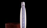 Taschenmesser Laguiole du Barry, Edition SIMPLEX 01, Knochen blau, brosse, guillochierte Biene Ansicht 1