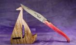 Taschenmesser Laguiole du Barry, Plein, double Platine Giraffe, rot, brosse Ansicht 1