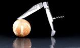 Taschenmesser Laguiole du Barry, WINOS 2, Korkenzieher, Ebenholz/Knochen, guillochierte Biene, brosse  Ansicht 1