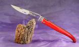 Taschenmesser Laguiole en Aubrac, brillant, JUMA 02, orange PLEIN, guillochierte Biene Ansicht 1