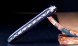 Taschenmesser Laguiole en Aubrac, Edition ALLEGROM red, Ebenholz, guillochierte Biene, Plein, brosse Ansicht 1