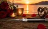 Taschenmesser Laguiole en Aubrac, Edition Amour 02, Ebenholz, Guillochierte Biene, brosse, Kupfer Ansicht 1