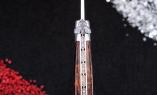 Taschenmesser Laguiole en Aubrac, Edition BELLE 37, Eisenholz, guillochierte Biene, brosse Ansicht 1