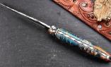 Taschenmesser Laguiole en Aubrac, Edition COSMOS Erde, Holunderbaum, guillochierte Biene , brosse Ansicht 1