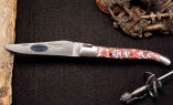 Taschenmesser Laguiole en Aubrac, Edition Kreditkarte 01, guillochierte Biene, brosse Ansicht 1