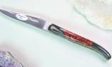 Taschenmesser Laguiole en Aubrac, Edition MAGIQUE 05, Jaspis/Ebenholz, guillochierte Biene, brosse, plein Ansicht 1